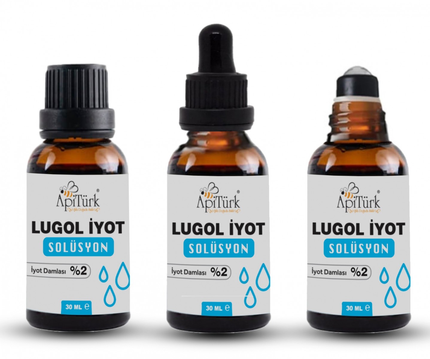 APİTÜRK LUGOL İYOT SOLÜSYON 30ml %2'lik İyot Damlası