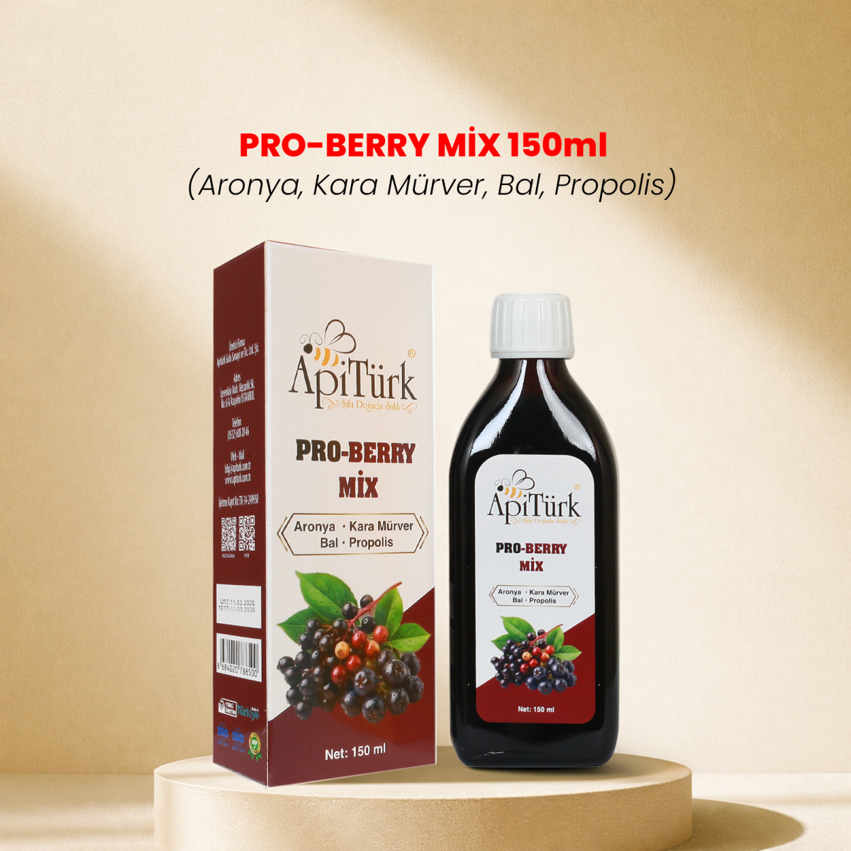 Pro-Berry Mix 150 ml (Aronya, Kara Mürver, Bal, Propolis)
