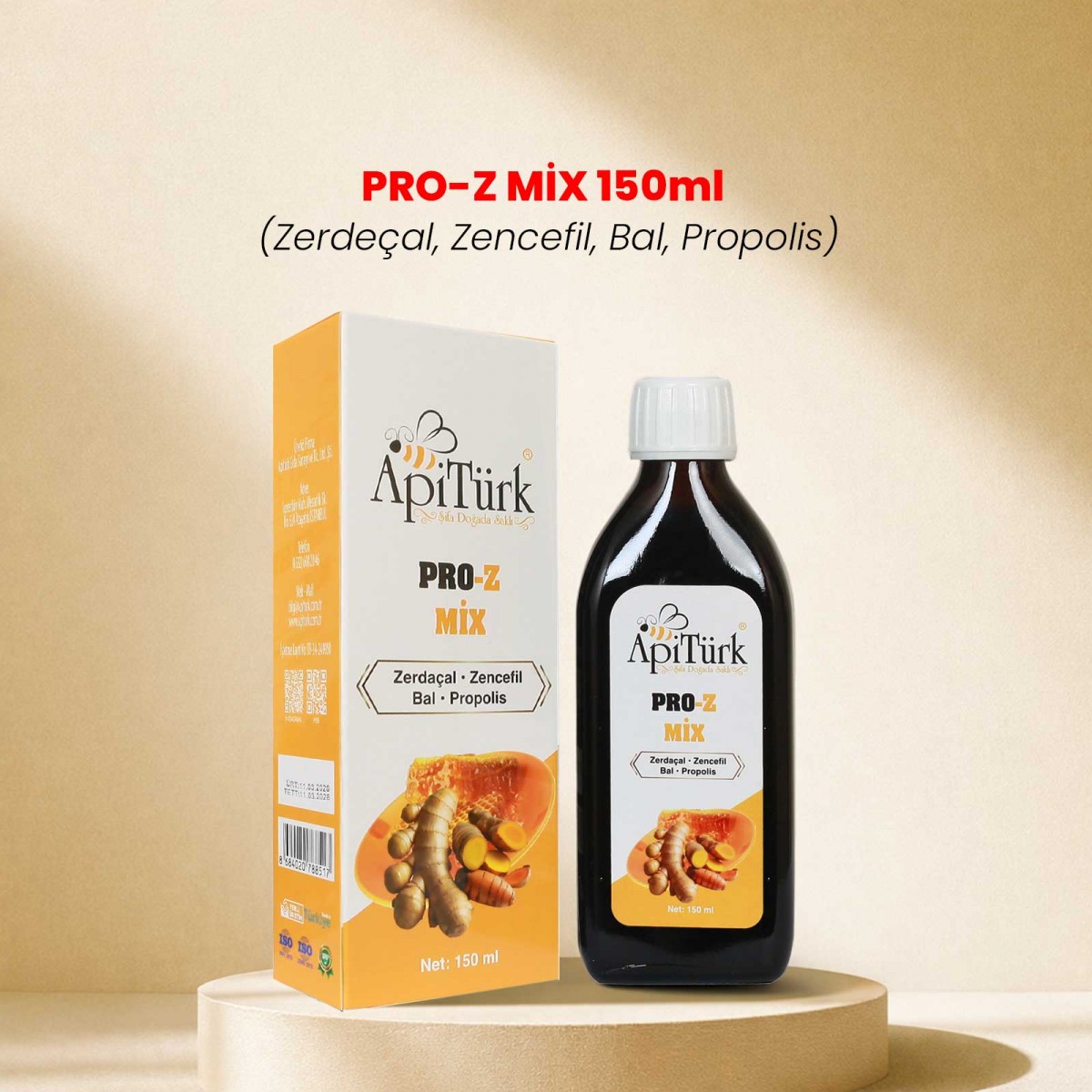 Pro-Z Mix 150 ml (Zerdeçal, Zencefil, Bal, Propolis) Pro-Z Mix 150 ml (Zerdeçal, Zencefil, Bal, Propolis)