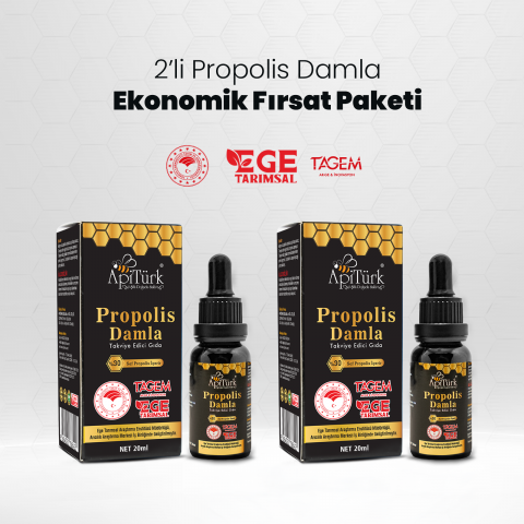 2’li Propolis Damla Ekonomik Paket 20ml 2 Adet