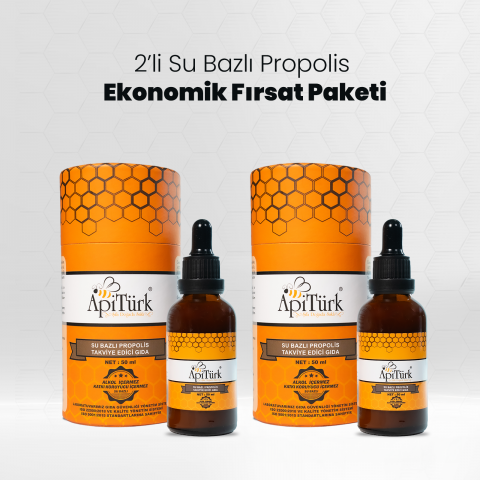 2’li Su Bazlı Propolis  Ekonomik Paket 50ml 2 Adet (Alkolsüz)