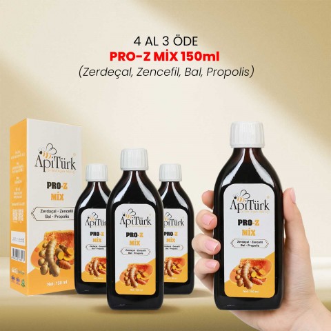 4 Al 3 Öde Pro-Z Mix 150 ml (Zerdeçal, Zencefil, Bal, Propolis)
