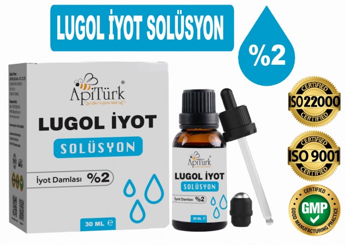 APİTÜRK LUGOL İYOT SOLÜSYON 30ml %2'lik İyot Damlası