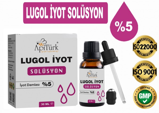 APİTÜRK LUGOL İYOT SOLÜSYON 30ml %5'lik İyot Damlası