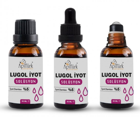 APİTÜRK LUGOL İYOT SOLÜSYON 30ml %5'lik İyot Damlası