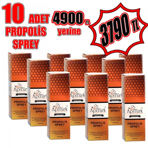 AVANTAJ PAKETİ APİTÜRK PROPOLİS SPREY 10 ADET 30 ml (Ağız)