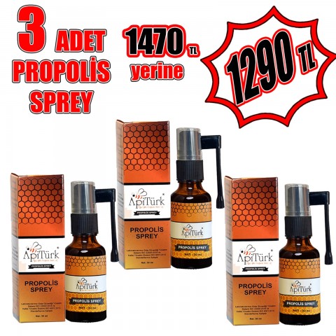 APİTÜRK PROPOLİS  SPREY 3 ADET 30 ml (Ağız)