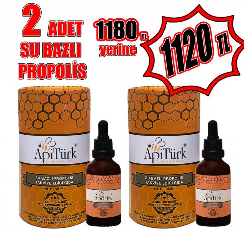 AVANTAJ PAKETİ APİTÜRK SU BAZLI PROPOLİS 50ml 2 ADET (ALKOLSÜZ)