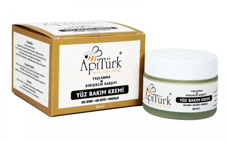 YÜZ BAKIM KREMİ YAŞLANMA VE KIRIŞIKLIK KARŞITI (ARI ZEHRİ ARI SÜTÜ PROPOLİSLİ) 50ml