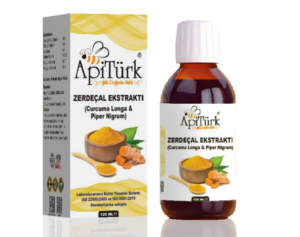 APİTÜRK ZERDEÇAL EKSTRAKTI (Curcuma Longa & Piper Nigrum)  125 ML